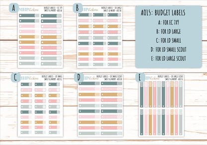 Basic Labels & Habit Trackers. Add-ons for Monthly Kits "Sweet and Merry" || AOBL