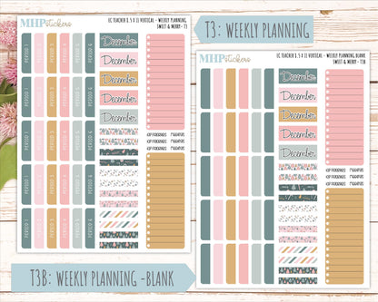 DECEMBER Stickers for EC Teacher Lesson Planner - Vertical Layout. 2026 Collection "Sweet & Merry" || ECTV