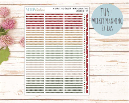 DECEMBER Stickers for EC Teacher Lesson Planner - Horizontal Layout. 2026 Collection "Christmas Joy" || ECTH