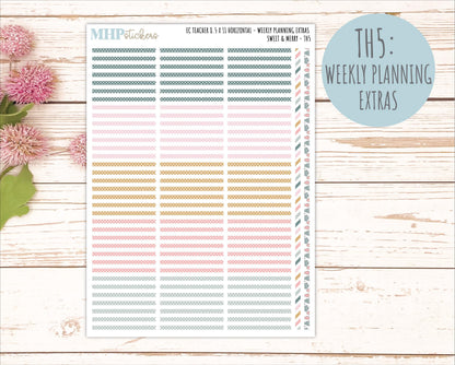 DECEMBER Stickers for EC Teacher Lesson Planner - Horizontal Layout. 2026 Collection "Sweet & Merry" || ECTH