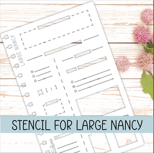 STENCIL #1 for The Large Laurel Denise's Planner The Nancy & The Anne (Formerly Original Size ) || STL