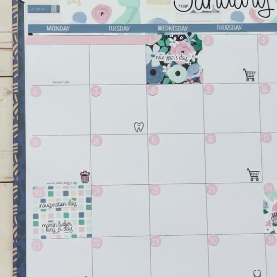 SEPTEMBER 2026 Stickers for the Large Rose Laurel Denise Planner.  "Autumn Garden"  || PP