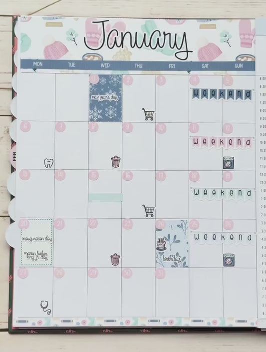 OCTOBER 2026 Stickers for Large Nancy, Anne, & Billie Planners. Laurel Denise Planners.  "Spooky Night"  || OG