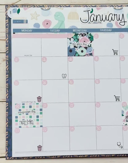 FEBRUARY 2026 Stickers for the Large Rose Planner (Formerly Project Planner). Laurel Denise.  "Fly"  || PP