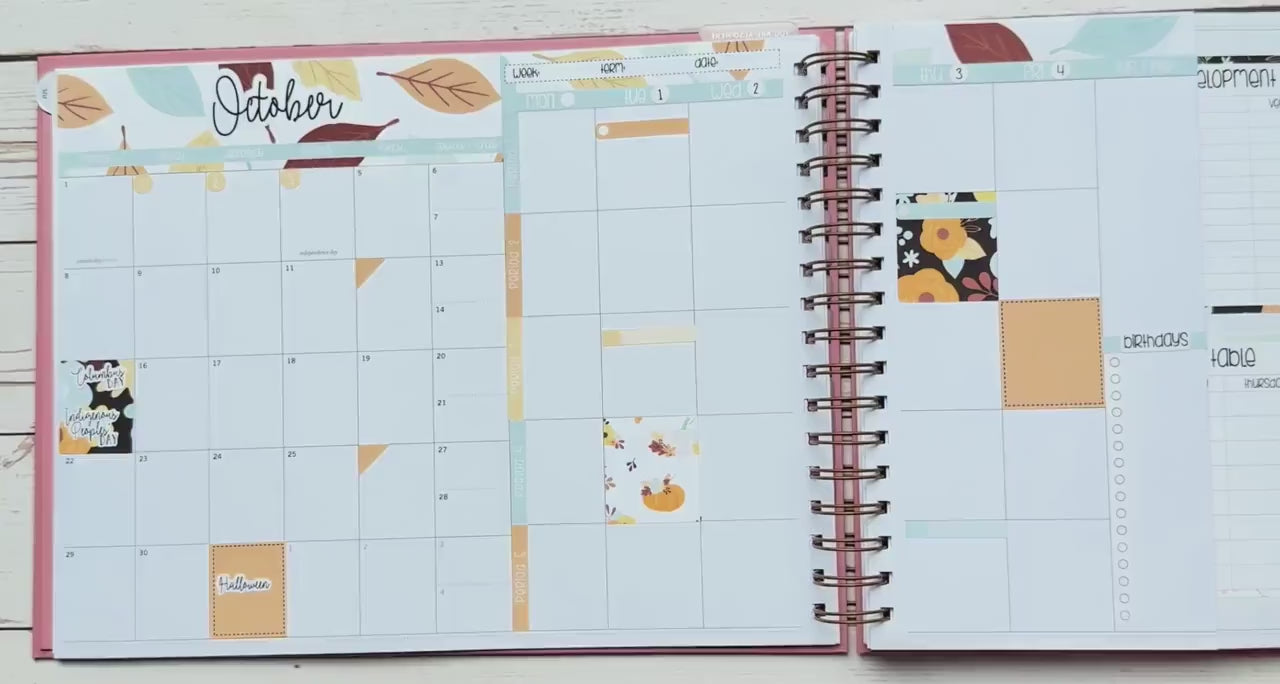 OCTOBER Stickers for The Valerie Laurel Denise Planner "Fall Vibes"  || TC