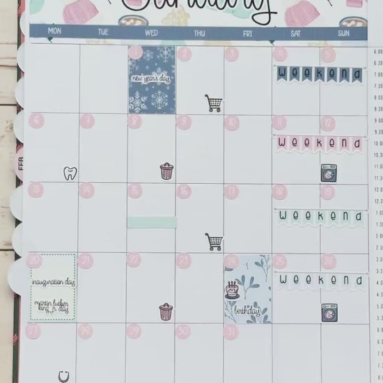 MAY 2026 Stickers for Large Nancy & Anne Planners for Laurel Denise Planners.  "Roses"  || OG