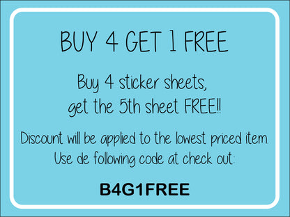 Aqua Planner Stickers for Bullet Journals and Planners || H512-AQA