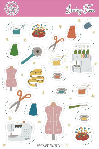 Coffee Time Stickers Sheet. Planner Stickers for College Planners