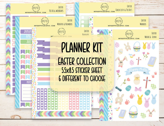 Planner Stickers | "EASTER" Collection | Add On Stickers for College Planners Stickers, Teacher Planner  and Bullet Journals