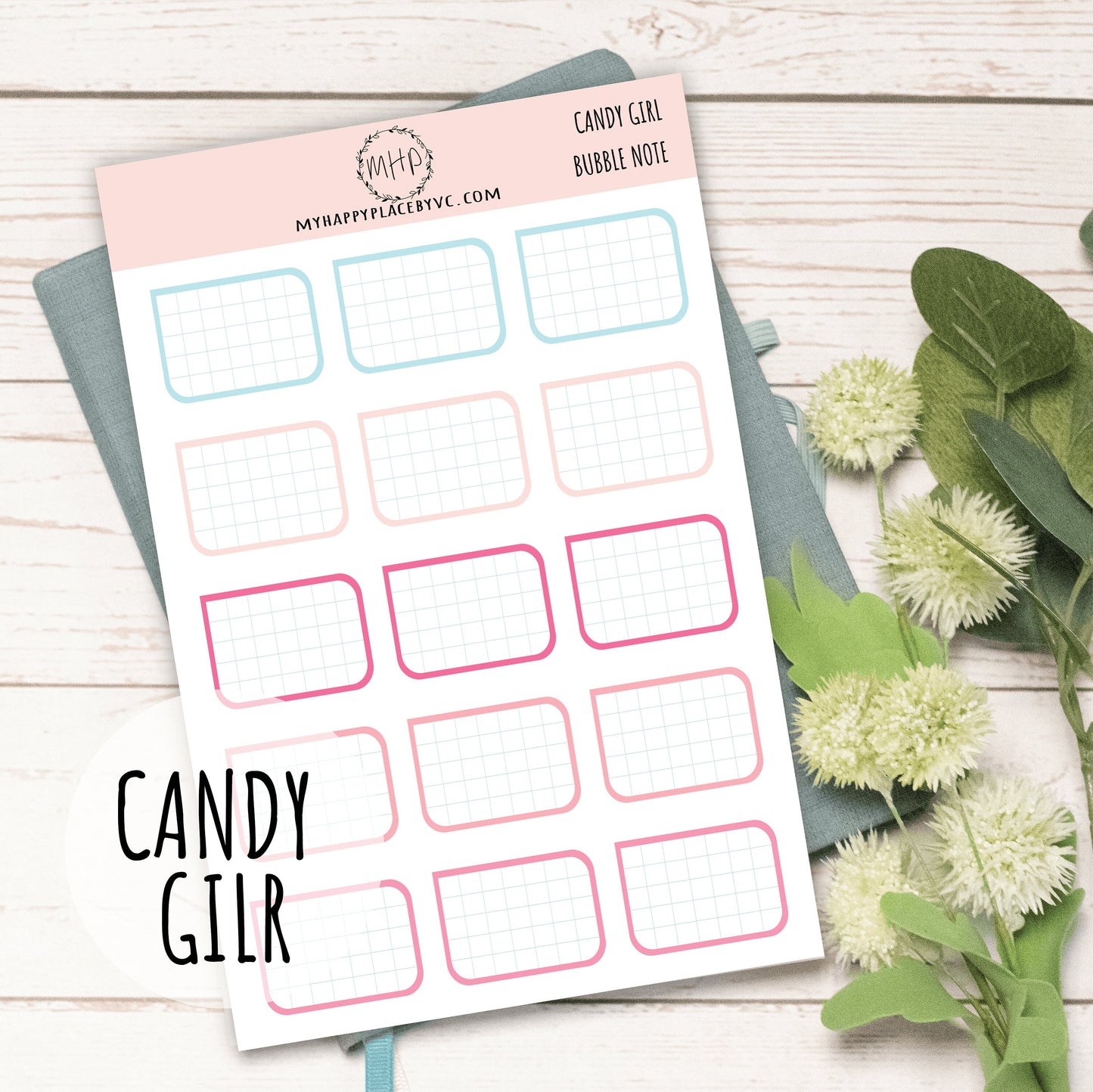 Bubble Notes Stickers for Planners and Bullet Journals || F714
