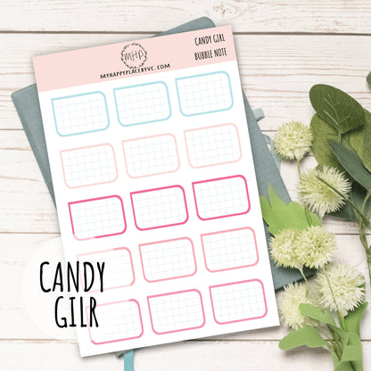 Bubble Notes Stickers for Planners and Bullet Journals || F714