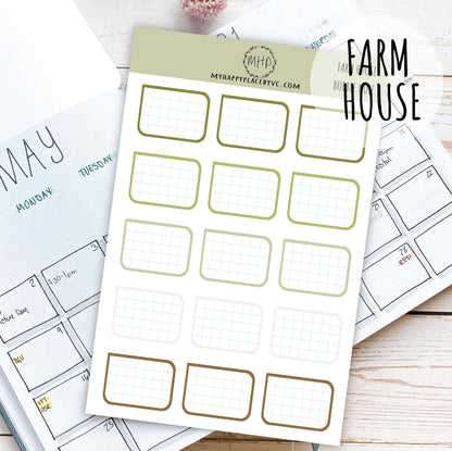 Bubble Notes Stickers for Planners and Bullet Journals || F714
