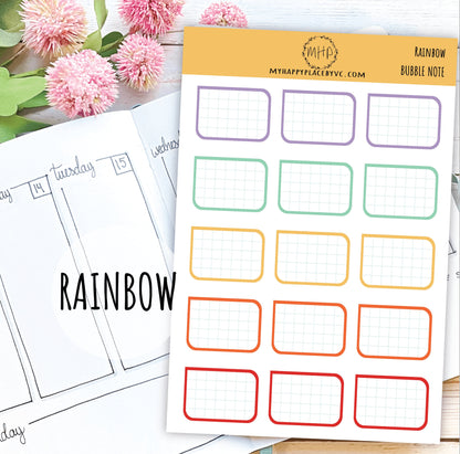Bubble Notes Stickers for Planners and Bullet Journals || F714