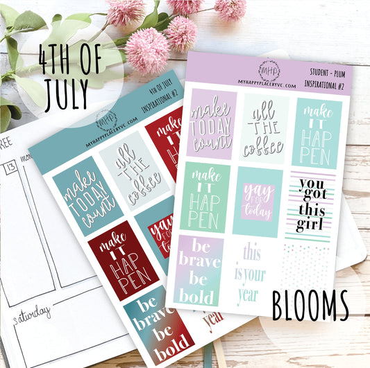 Inspirational Quote Planner Stickers for College Planner, Teacher Planners and Bullet Journals || F703