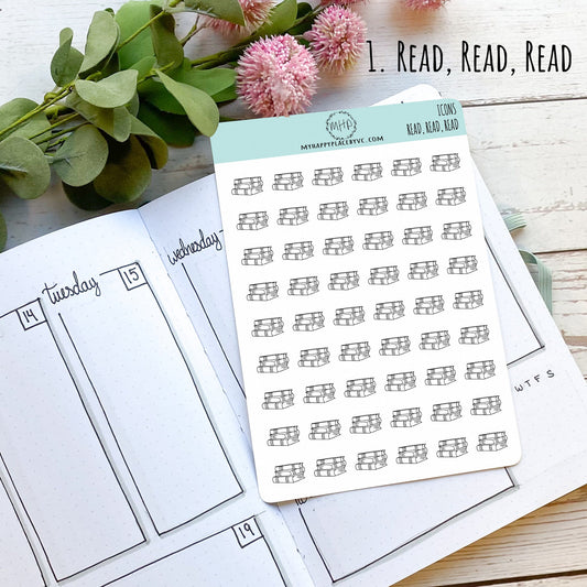 Icons Stickers for College Planner, Calendars, Teacher Planner, and Bullet Journals || H520