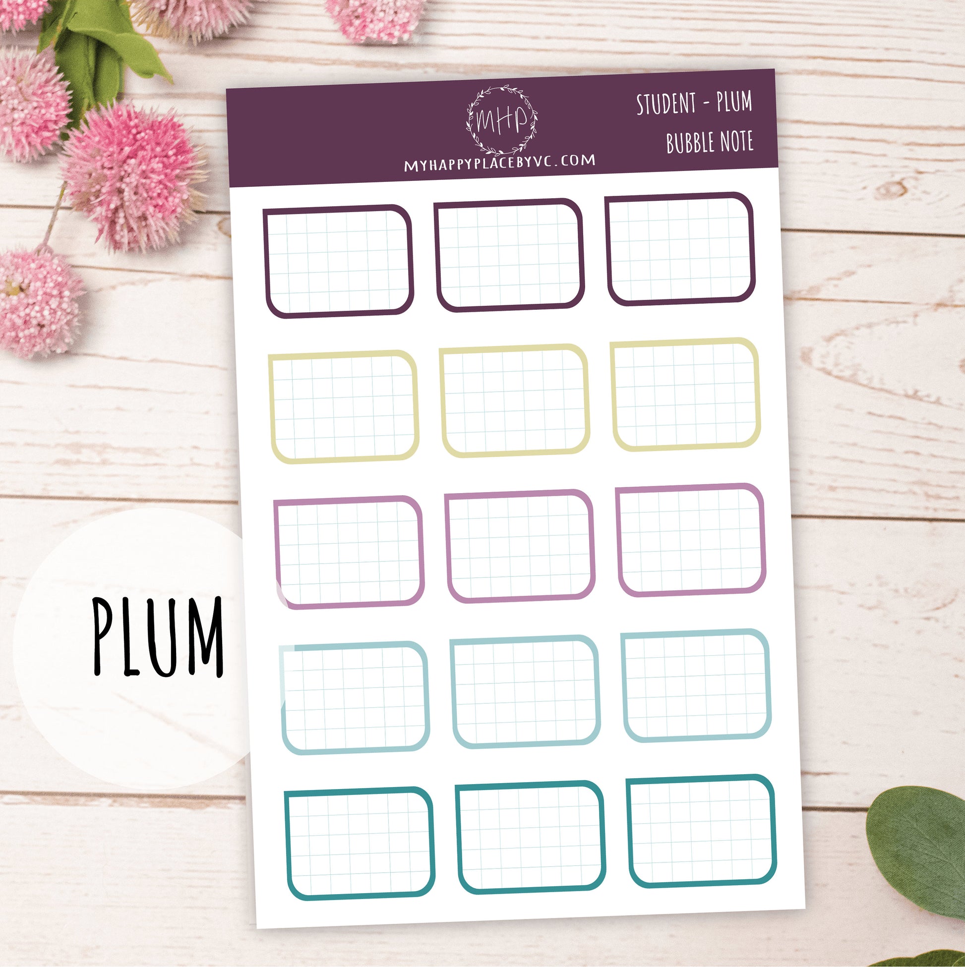 Bubble Notes Stickers for Planners and Bullet Journals || F714