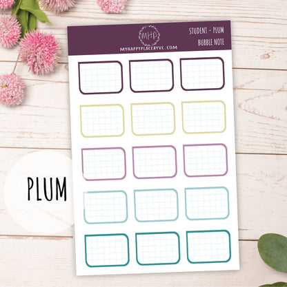 Bubble Notes Stickers for Planners and Bullet Journals || F714