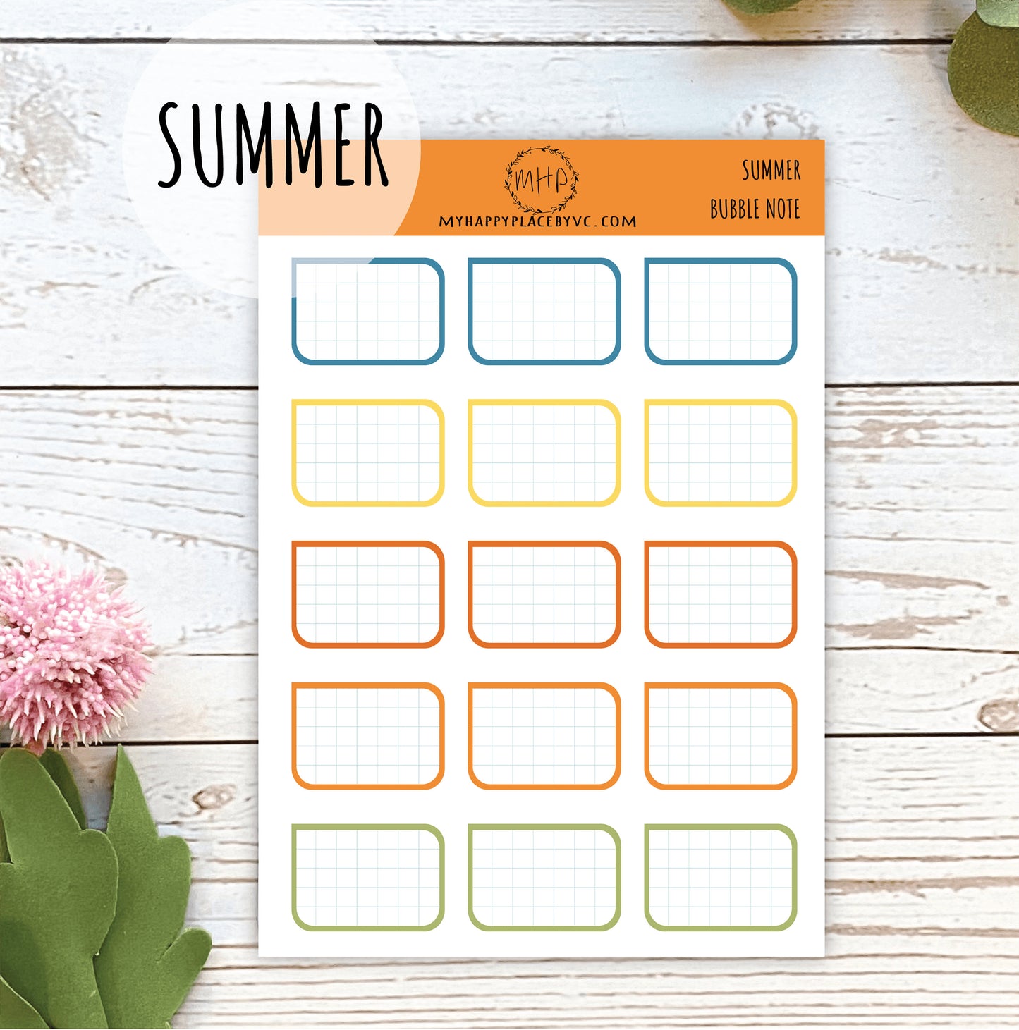 Bubble Notes Stickers for Planners and Bullet Journals || F714
