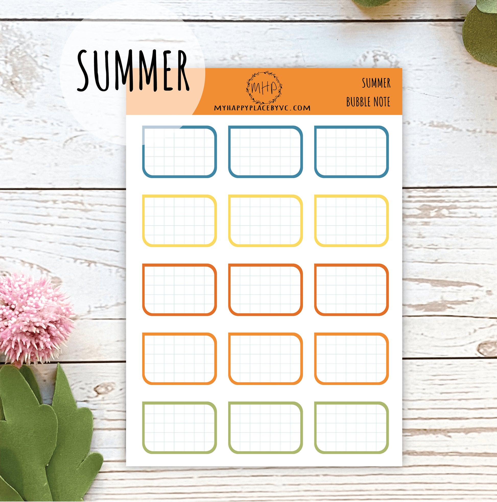 Bubble Notes Stickers for Planners and Bullet Journals || F714