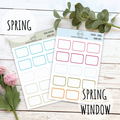 Bubble Notes Stickers for Planners and Bullet Journals || F714