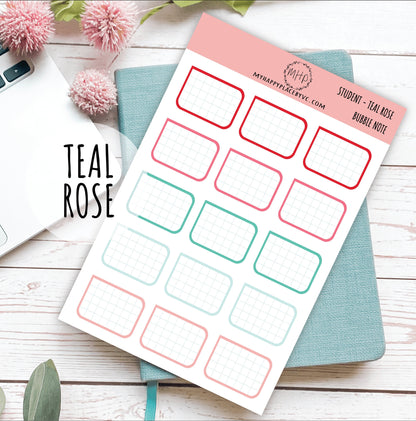 Bubble Notes Stickers for Planners and Bullet Journals || F714