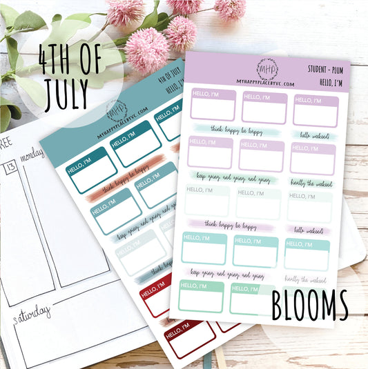 HELLO, I'M Planner Stickers. Stickers for Planners and Bullet Journals || F712