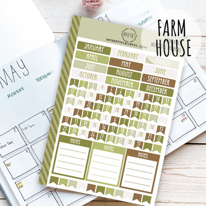 Months and Numbers Planner Stickers for College Planner, Teacher Planners and Bullet Journals || F710