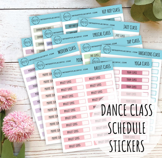 Planner Stickers for Dance Class Schedules. College Planner. Teacher Sticker. Mom Planner. Homeschool Planning || Q102