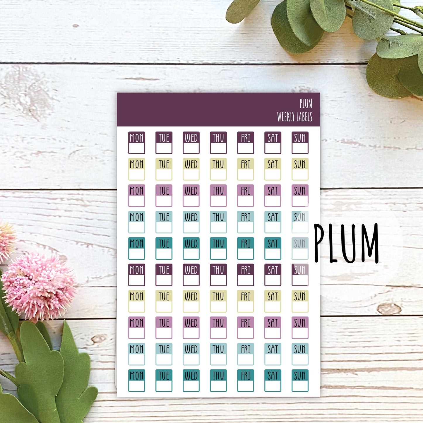 Daily Stickers for Planners, Bullet Journals, College Planner, Teacher Planner, Student Planner, and Homeschool Planner || H507