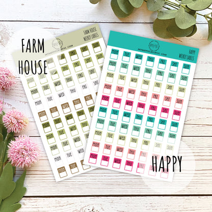 Daily Stickers for Planners, Bullet Journals, College Planner, Teacher Planner, Student Planner, and Homeschool Planner || H507