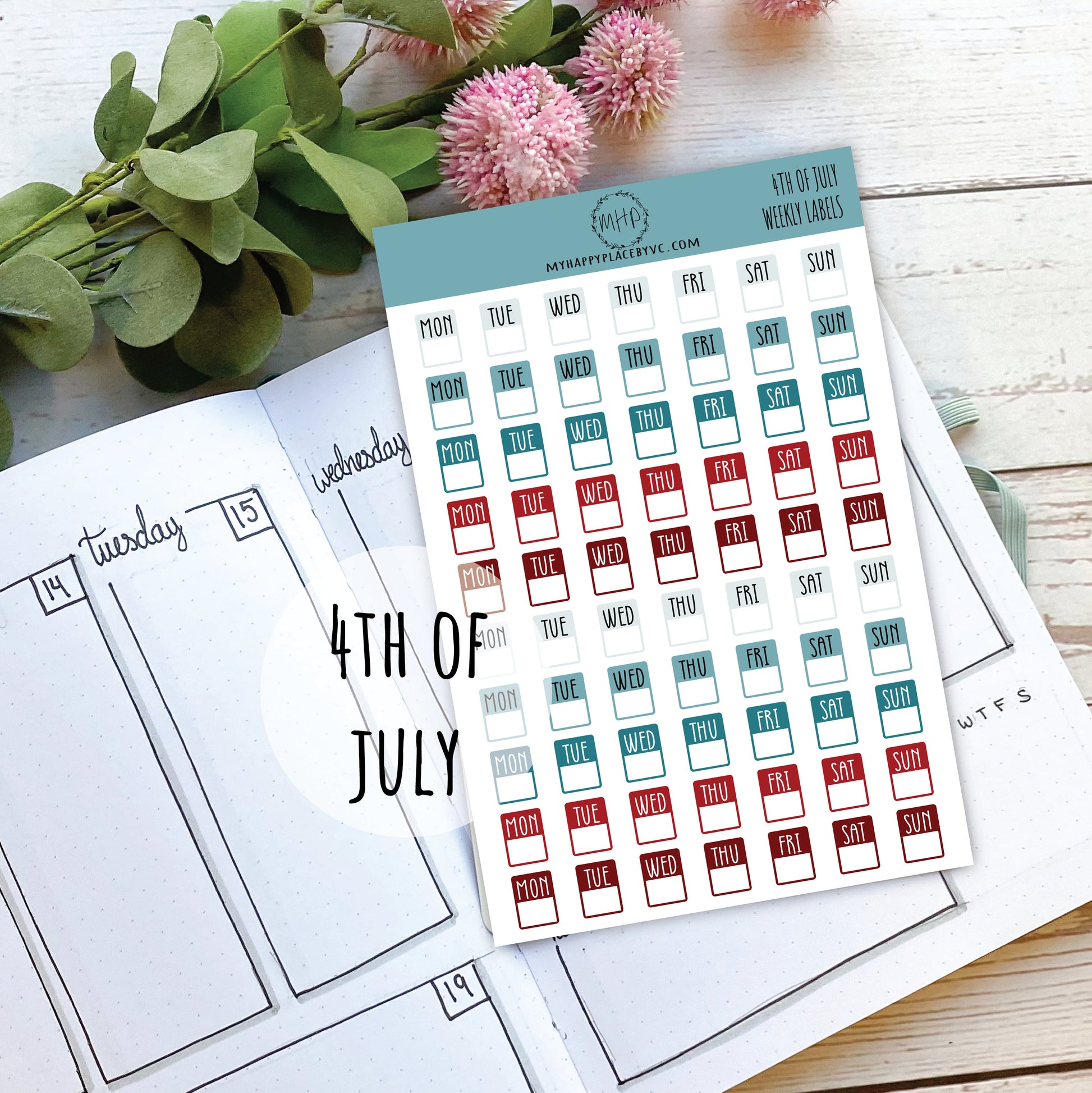 2024 Month Set Up Stickers for Planners, Organizers and Bullet Journal – My  Happy Place Stickers