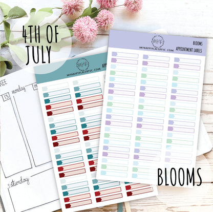 Appointment Labels, Planner Sticker for  Bullet Journals, College Planner, Teacher Planner, Homeshcool Planner || F708