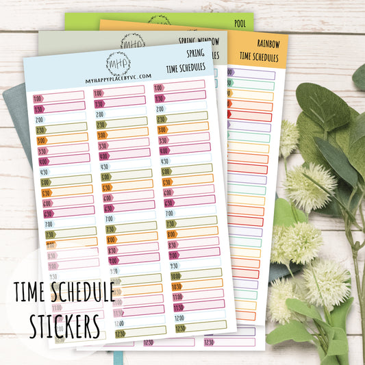 Timed Appointment Labels, Planner Sticker for  Bullet Journals, College Planner, Teacher Planner, Homeshcool Planner || F706