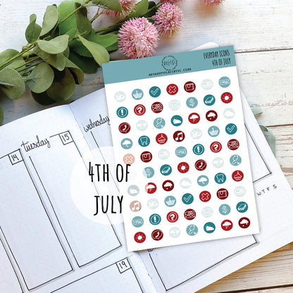 Everyday Icons Stickers for College Planner, Teacher Planner, Homeschool Planner. Planner Stickers for Bullet Journals and Calendars || H509