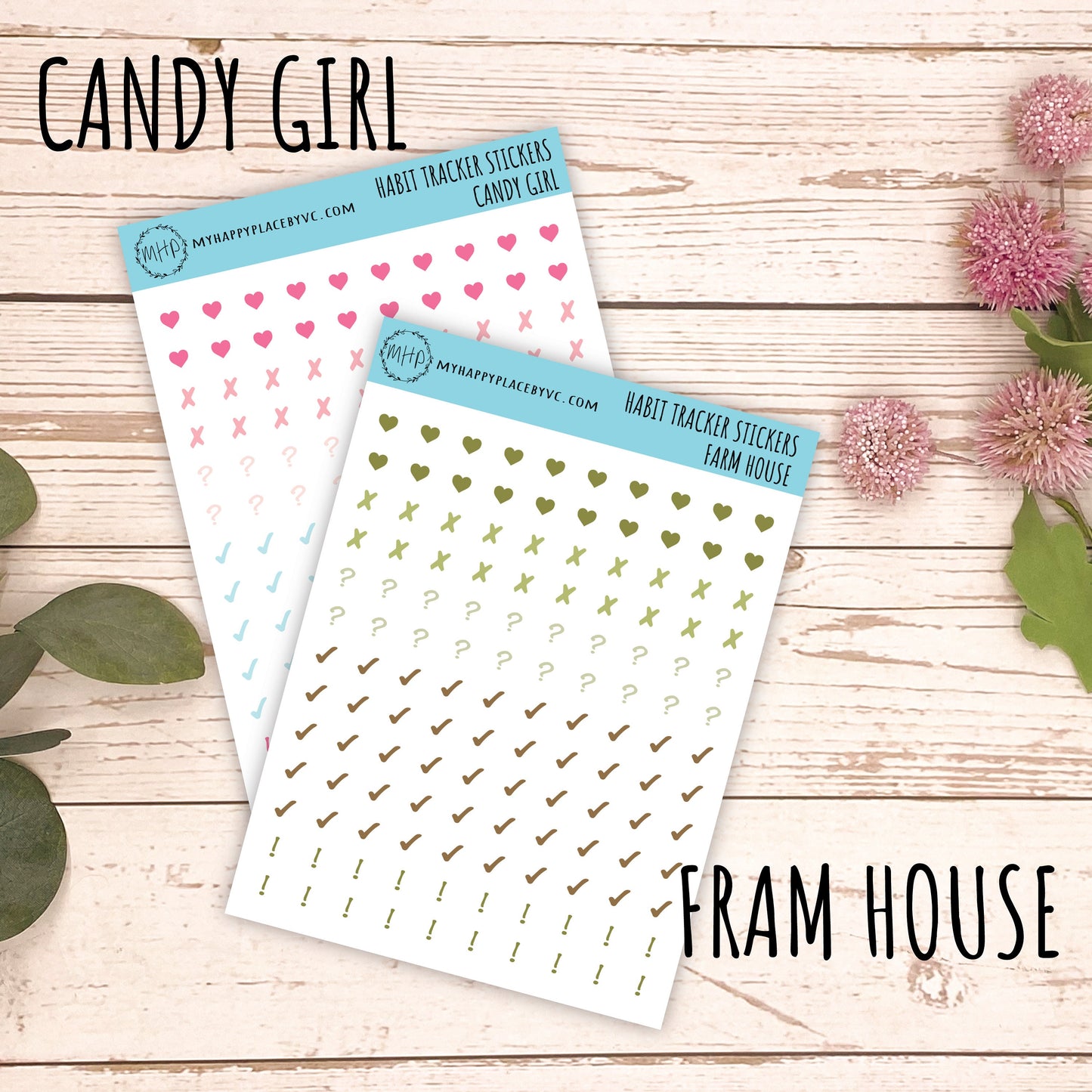 Mini Stickers for Monthly Habit Tracker Calendars. College Planner Stickers, Teacher Planners and Homeschool Planning || Q109