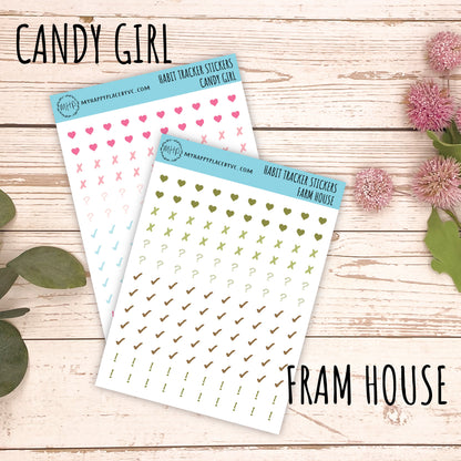 Mini Stickers for Monthly Habit Tracker Calendars. College Planner Stickers, Teacher Planners and Homeschool Planning || Q109
