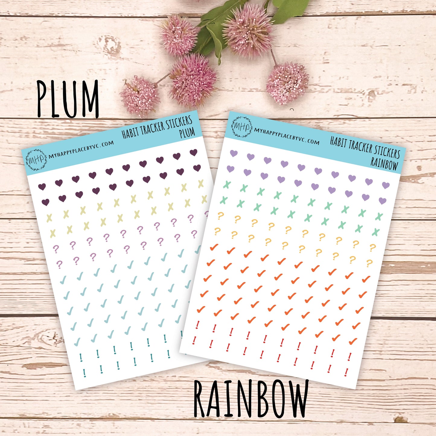 Mini Stickers for Monthly Habit Tracker Calendars. College Planner Stickers, Teacher Planners and Homeschool Planning || Q109