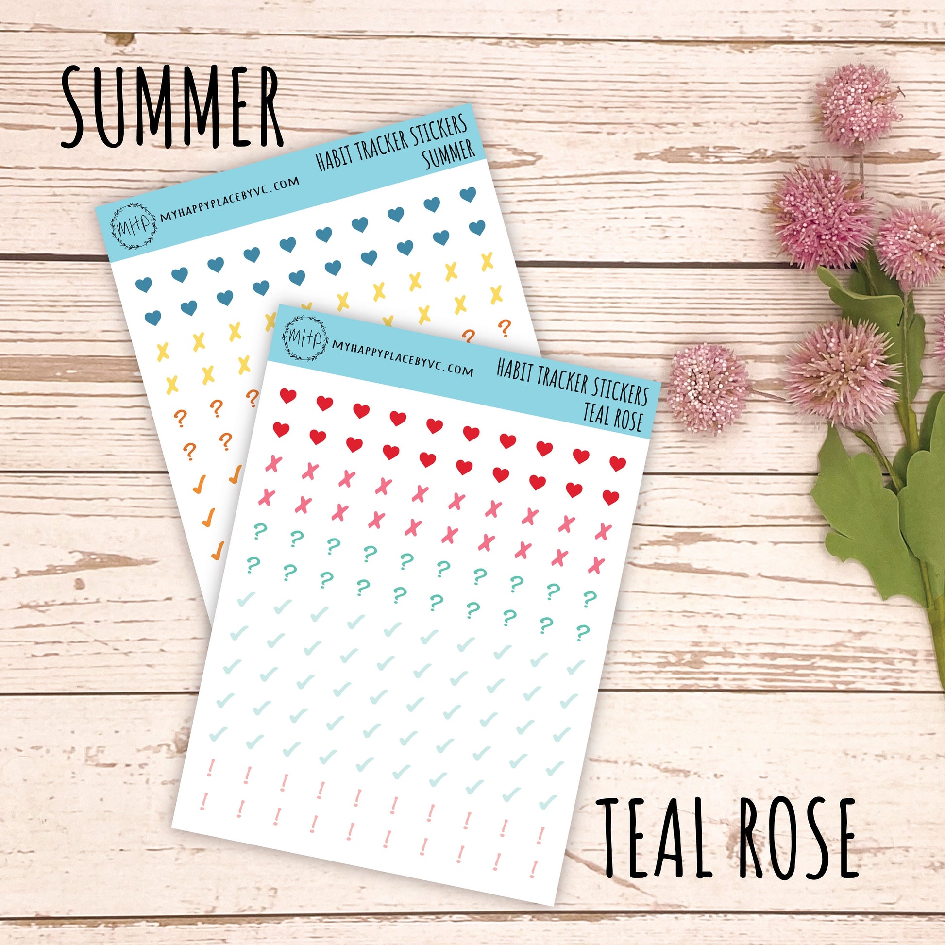 Mini Stickers for Monthly Habit Tracker Calendars. College Planner Stickers, Teacher Planners and Homeschool Planning || Q109