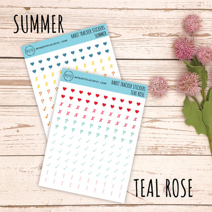 Mini Stickers for Monthly Habit Tracker Calendars. College Planner Stickers, Teacher Planners and Homeschool Planning || Q109