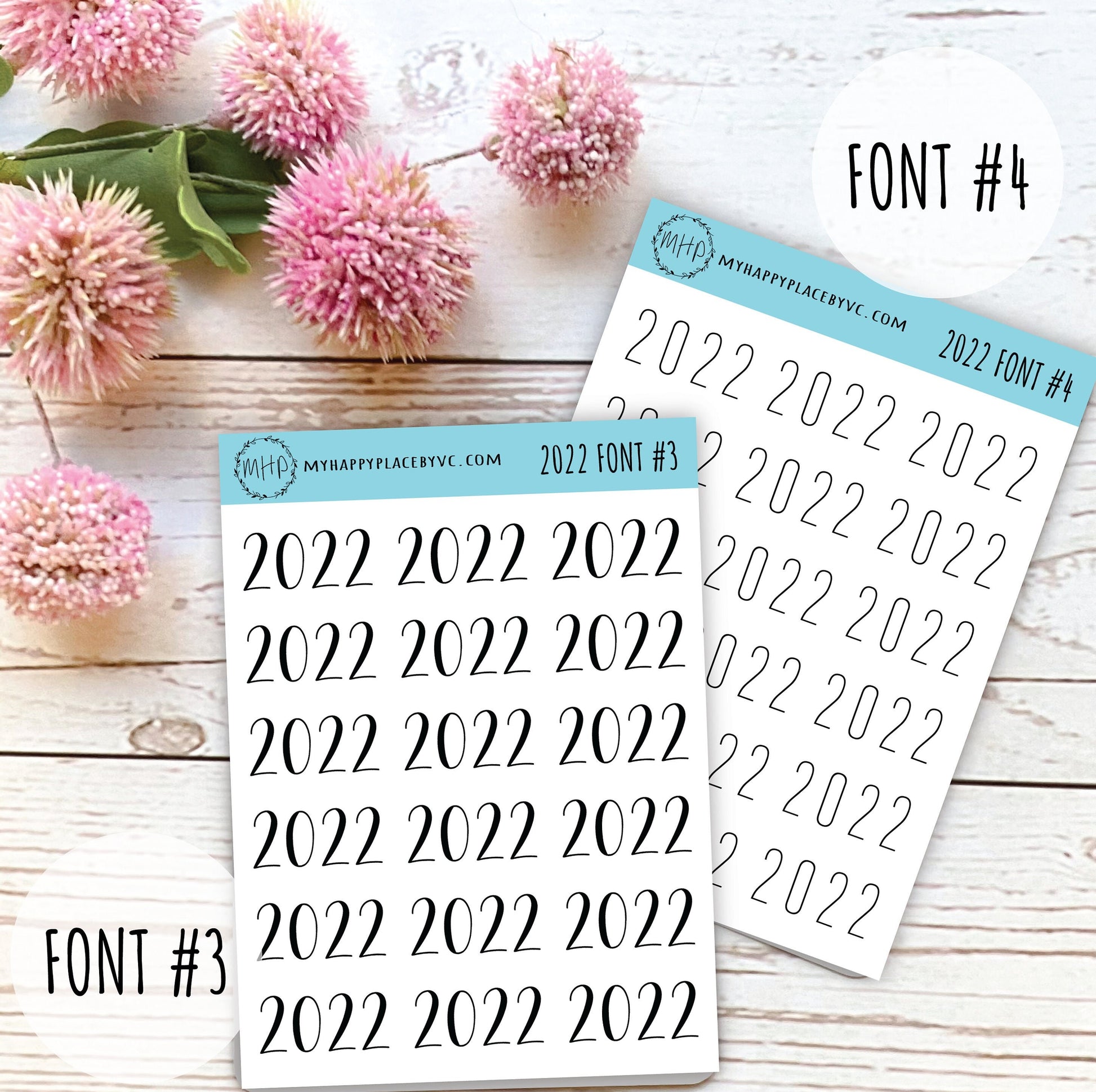 2022 Year Stickers for Planners, Bullet Journals, College Planner, Teacher Planner or Homeschool Planner || Q100-2022