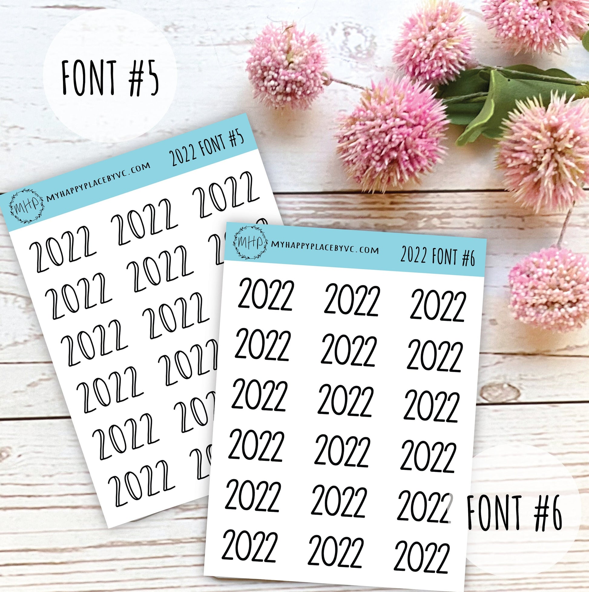 2022 Year Stickers for Planners, Bullet Journals, College Planner, Teacher Planner or Homeschool Planner || Q100-2022