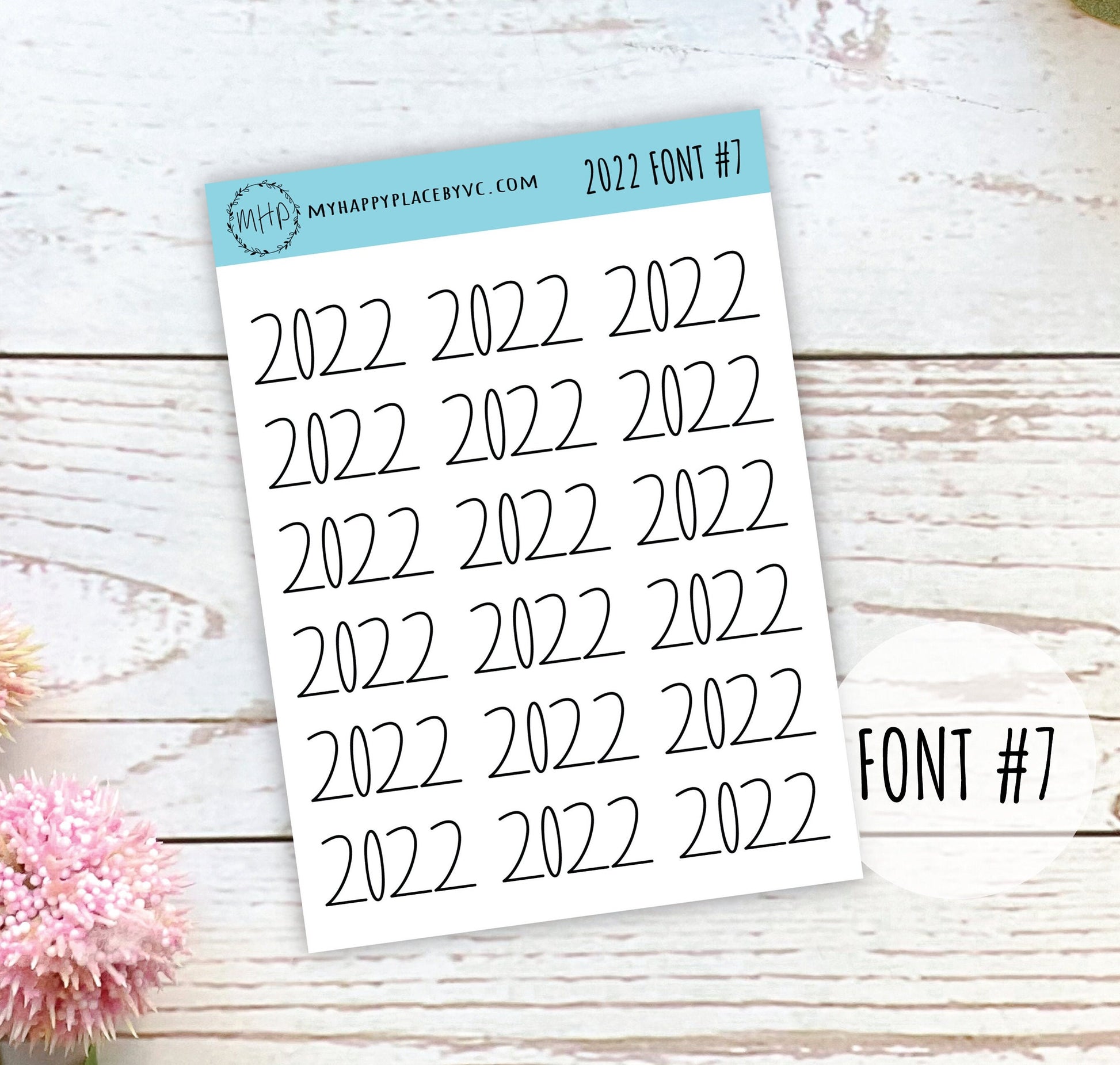 2022 Year Stickers for Planners, Bullet Journals, College Planner, Teacher Planner or Homeschool Planner || Q100-2022