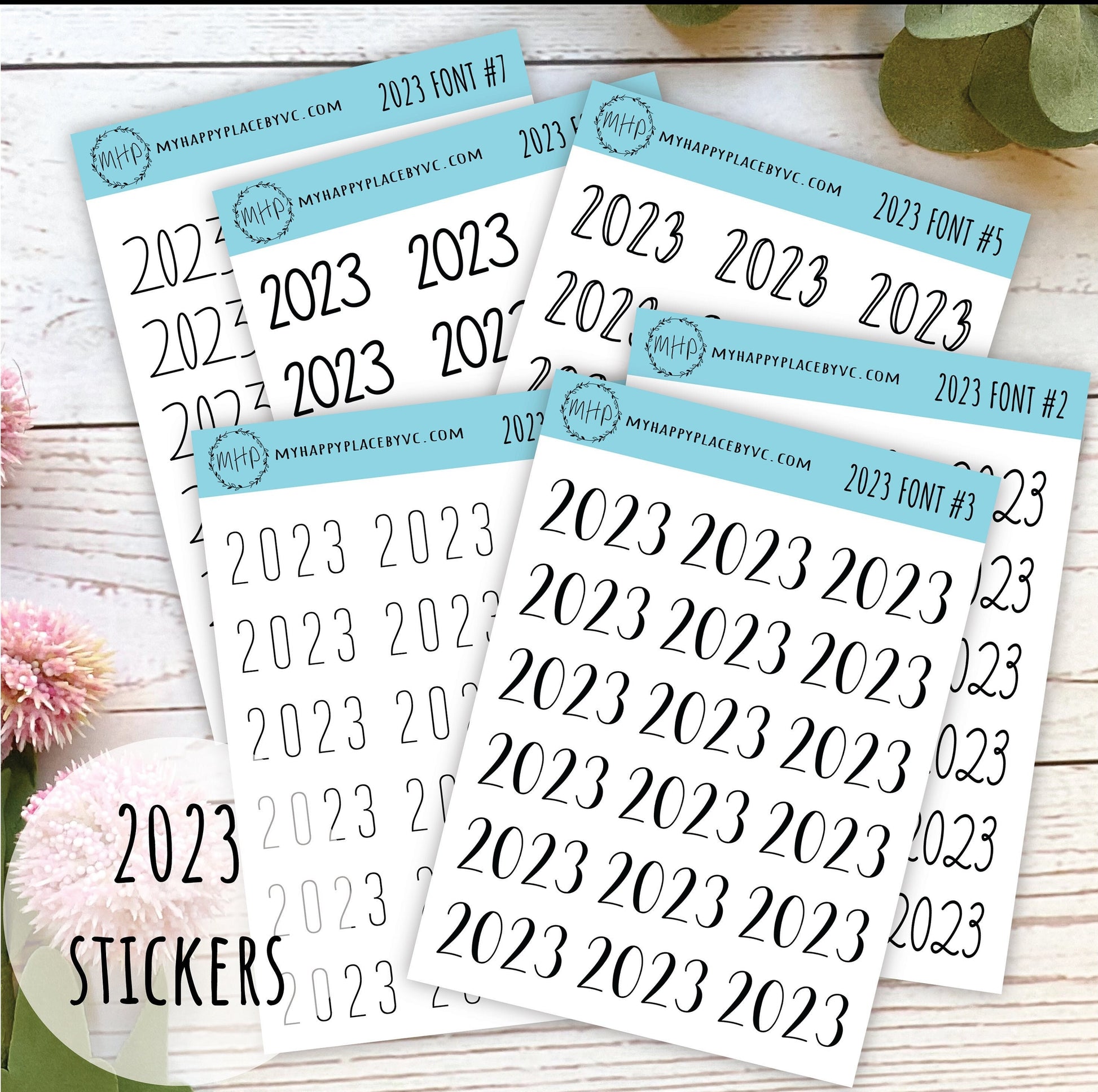 2023 Year Stickers for Planners, Bullet Journals, College Planner, Teacher Planner or Homeschool Planner || Q100-2023