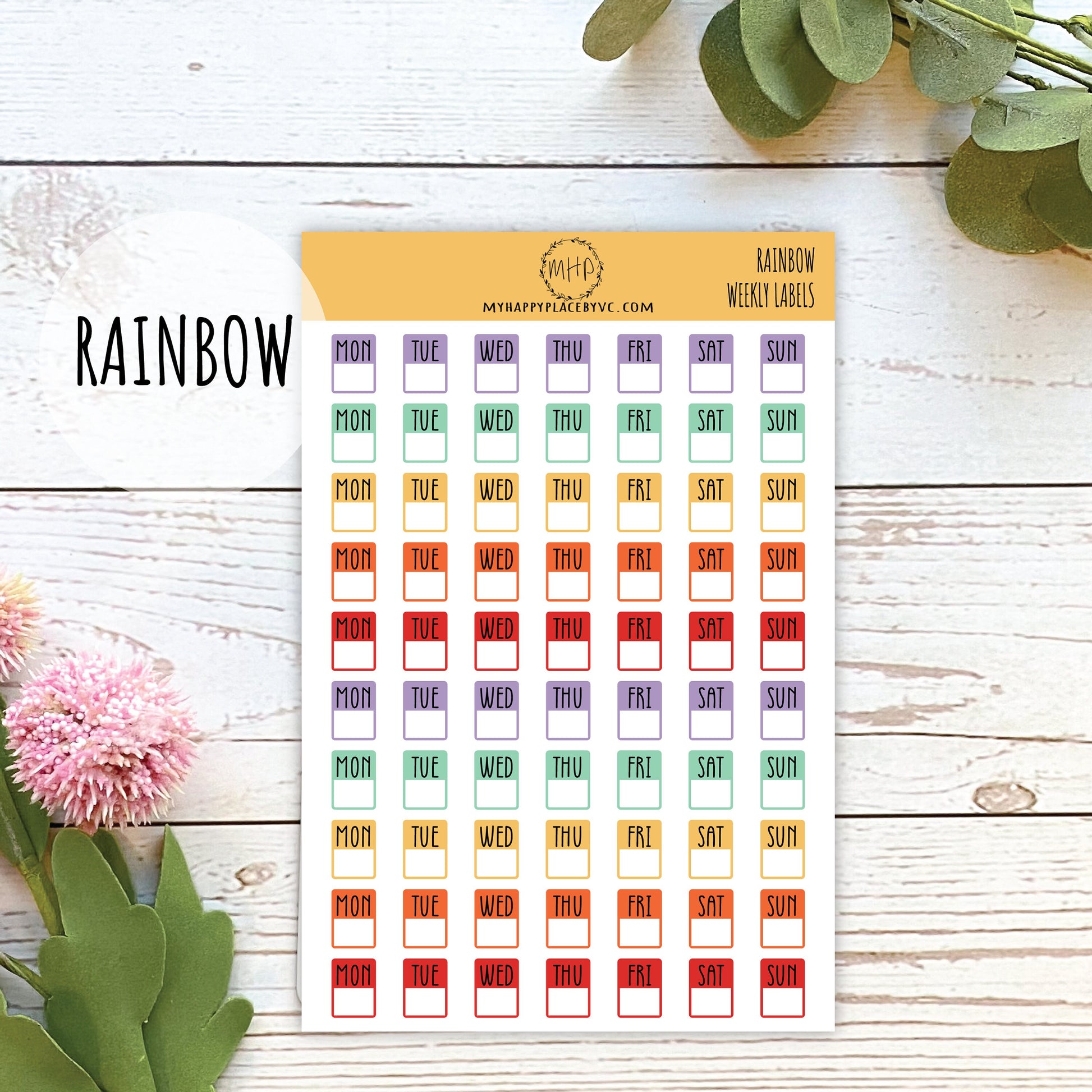 Daily Stickers for Planners, Bullet Journals, College Planner, Teacher Planner, Student Planner, and Homeschool Planner || H507