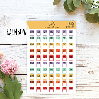 Daily Stickers for Planners, Bullet Journals, College Planner, Teacher Planner, Student Planner, and Homeschool Planner || H507