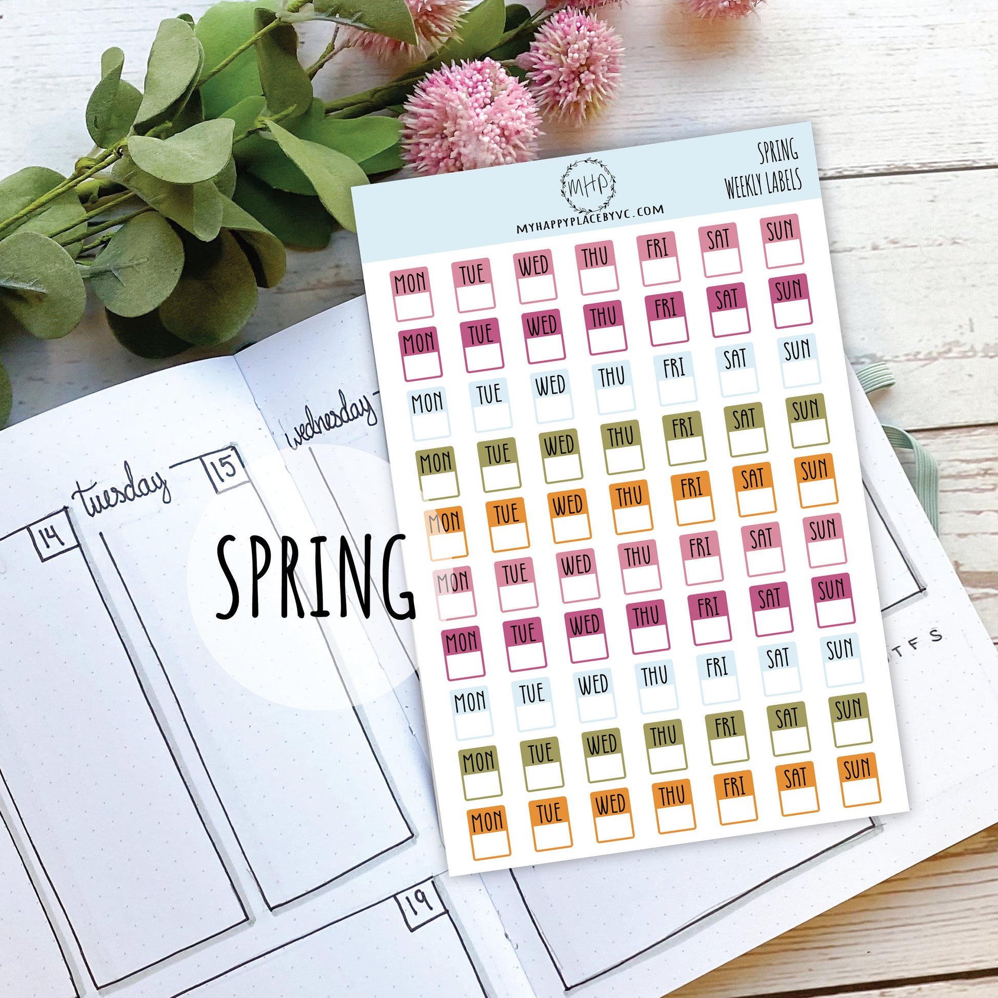 Daily Stickers for Planners, Bullet Journals, College Planner, Teacher Planner, Student Planner, and Homeschool Planner || H507