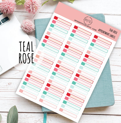 Appointment Labels, Planner Sticker for  Bullet Journals, College Planner, Teacher Planner, Homeshcool Planner || F708