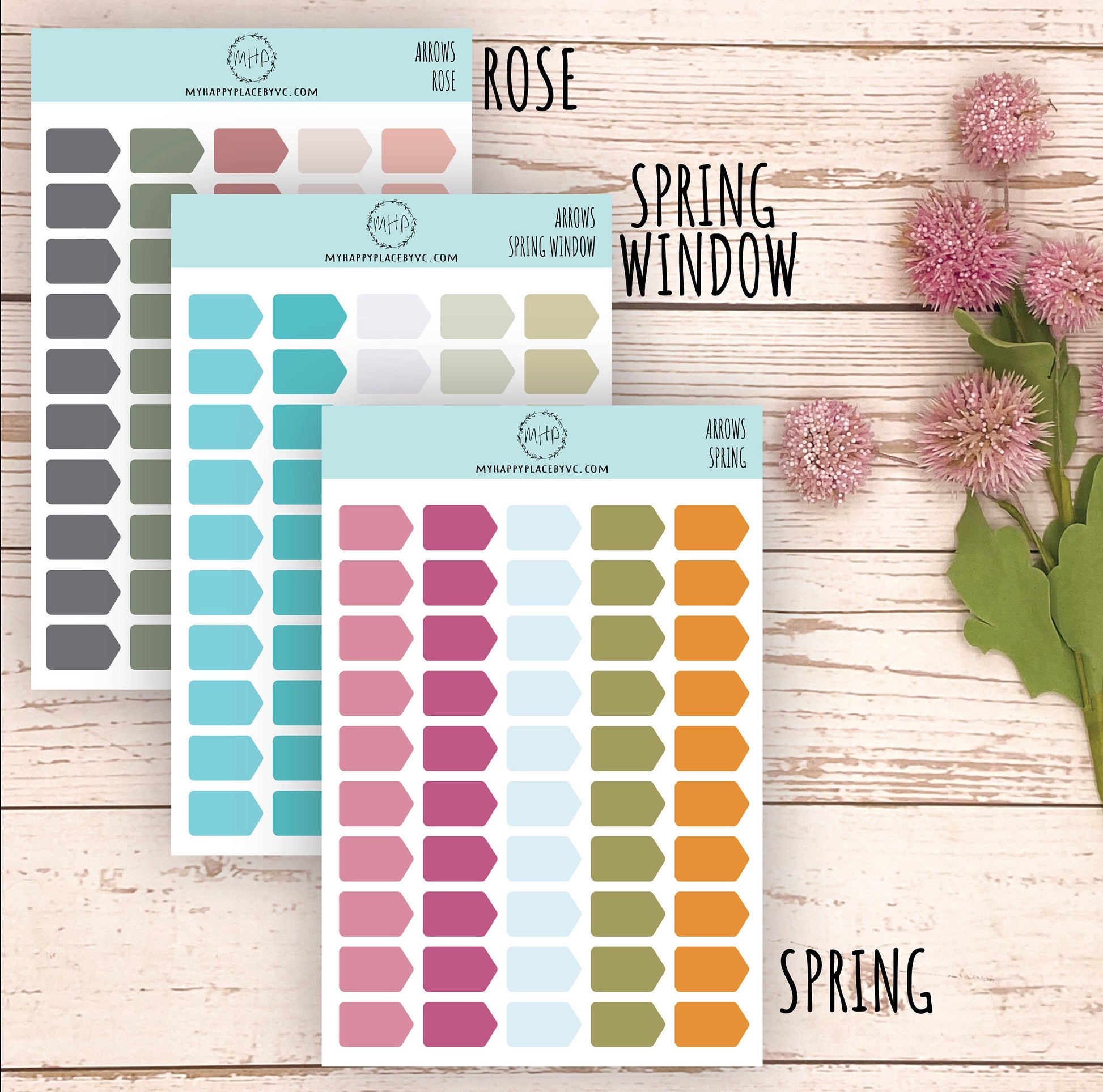 Arrow Stickers for Planners. Stickers for Bullet Journals, College Planner, Student Planner, Teacher Planner or Homeschool Planner || H504