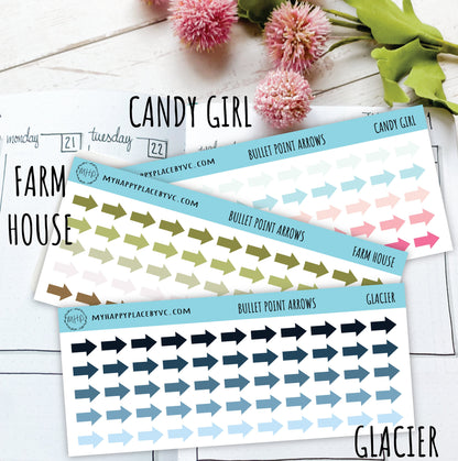 Bullet Point Arrow Sticker for College Planner, Bullet Journals, Planner Stickers for Teacher, Homeschool Planner, or School Planner || T303