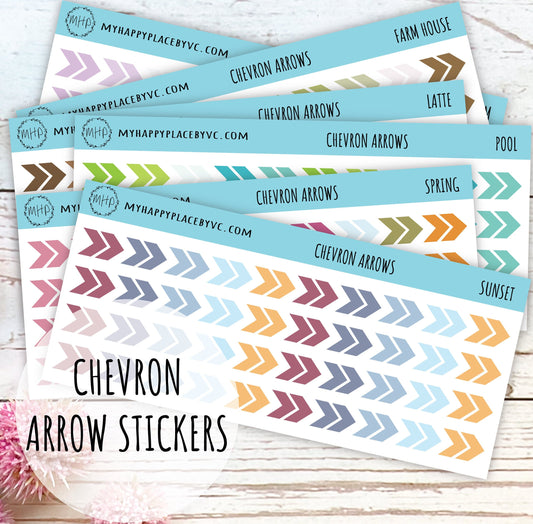 Chevron Arrow Sticker for College Planner and Bullet Journals. Planner Stickers for Teacher , Homeschool Planner, and School Planner || T304